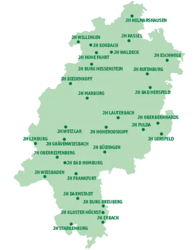 Karte Hessen DJH